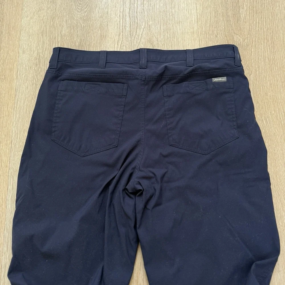 Eddie Bauer Pants Mens 36x30 Navy‎ Blue Fleece Lined Performance Tech Nylon